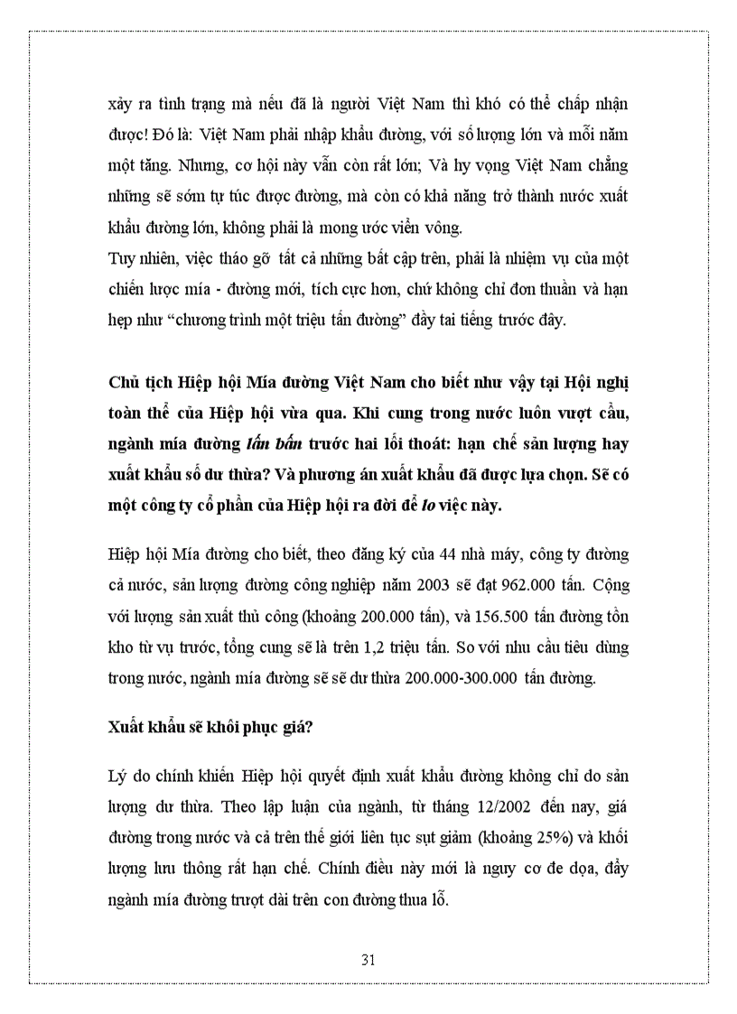 image for page Thực trạng sản xuất khả năng cạnh tranh của sản xuất đường mía ở Việt Nam