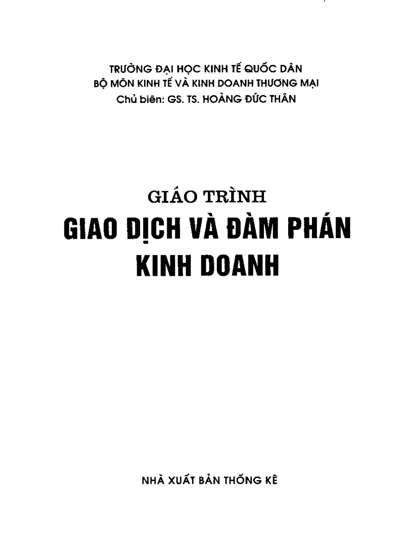 image for page Giáo trình giao dịch và đàm phán kinh doanh