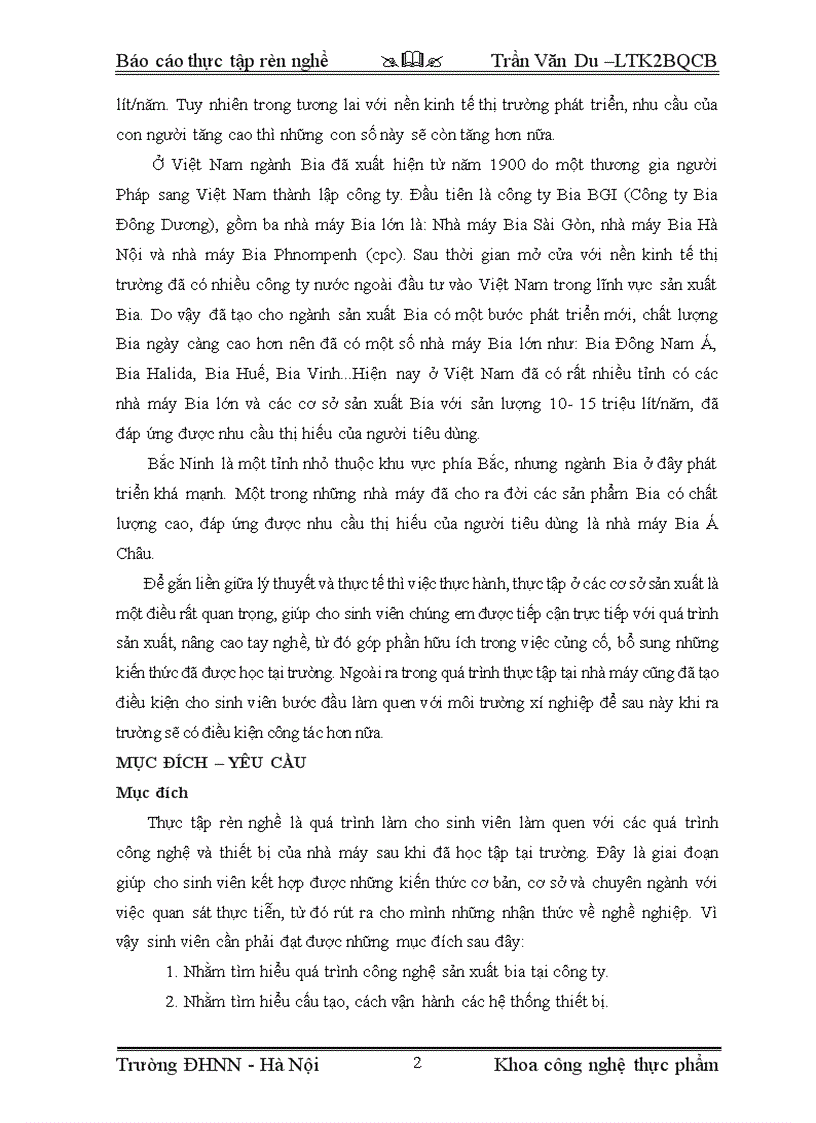 image for page Quy trình sản xuất bia tại nhà máy Bia Á Châu