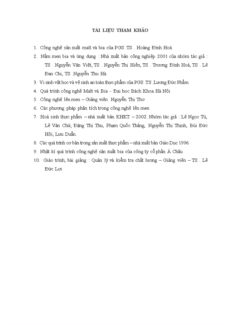 image for page Quy trình sản xuất bia tại nhà máy Bia Á Châu