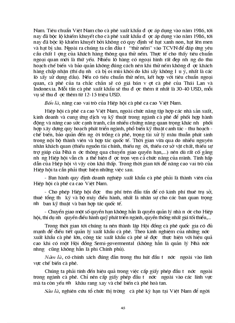 image for page Phương hướng và giải pháp nhằm đẩy mạnh xuất khẩu cà phê Việt Nam giai đoạn 2002 2010