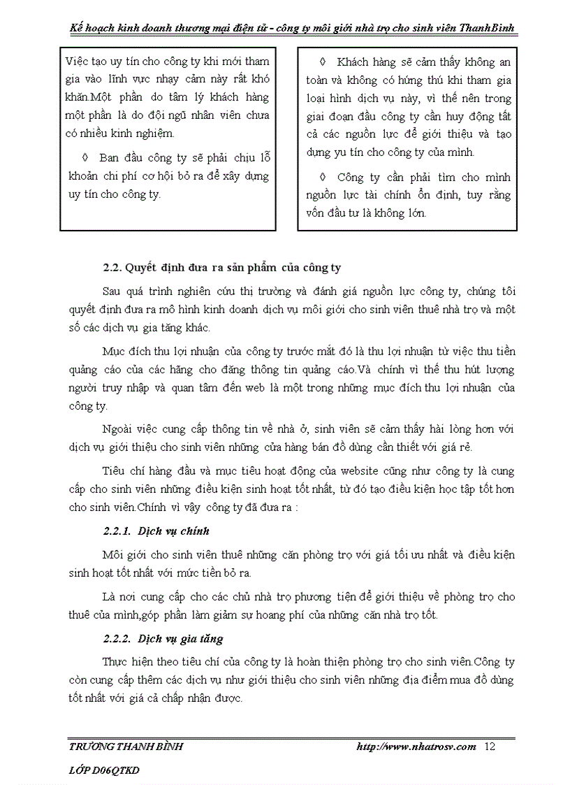 image for page Kế hoạch kinh doanh công ty môi giới nhà trọ cho sinh viên