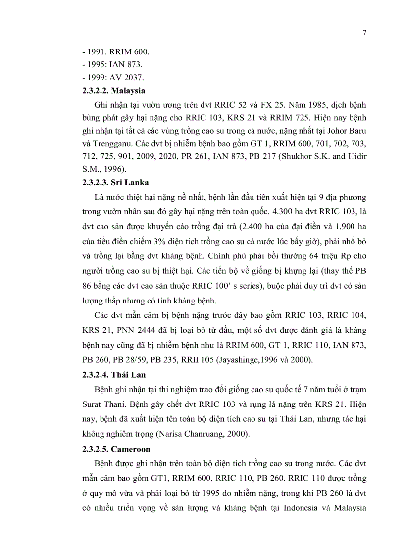 image for page Phân tích đa dạng di truyền một số mẫu nấm Corynespora cassiicola Berk Curt Wei gây bệnh trên cây cao su Hevea brasliensis Muell Arg bằng phương pháp RFLP PCR