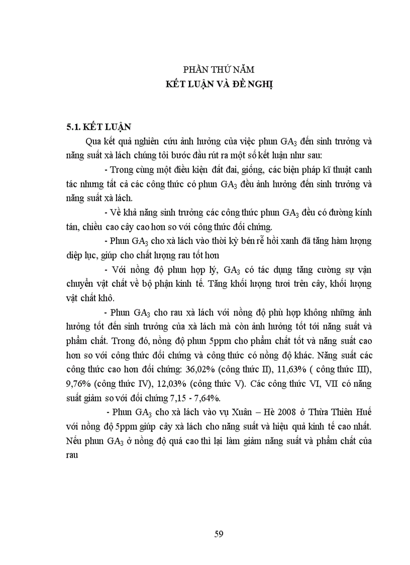 image for page Ảnh hưởng của gibberellin đến sinh trưởng phát triển năng suất và chất lượng của xà lách vụ Xuân Hè 2008 tại thành Phố Huế