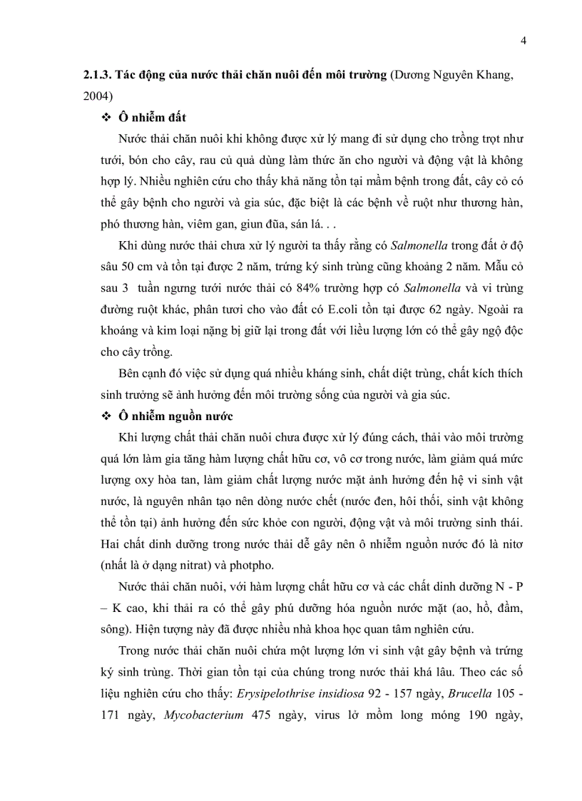 image for page Thử nghiệm bổ sung chế phẩm sinh học trong mô hình xử lý nước thải chăn nuôi của trại heo Đồng Hiệp