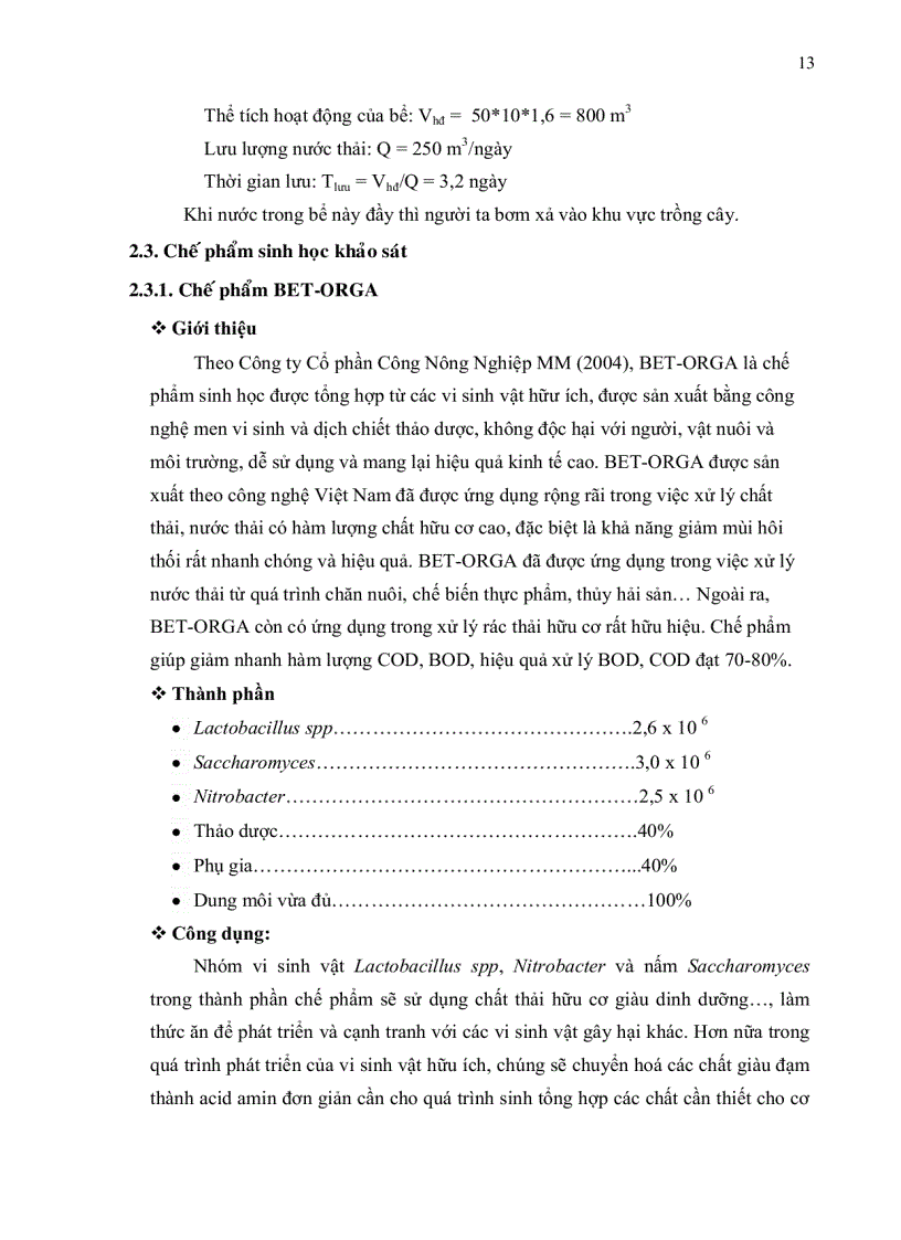 image for page Thử nghiệm bổ sung chế phẩm sinh học trong mô hình xử lý nước thải chăn nuôi của trại heo Đồng Hiệp