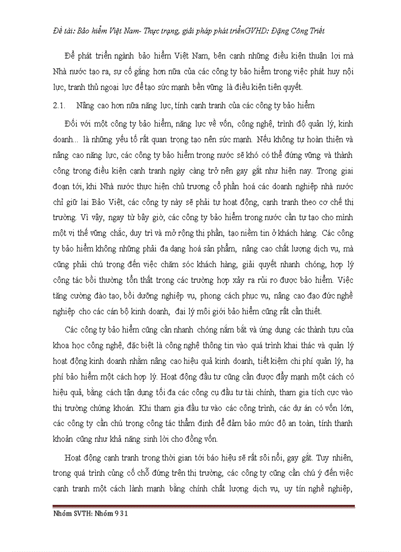 image for page Bảo hiểm Việt Nam Thực trạng giải pháp phát triển