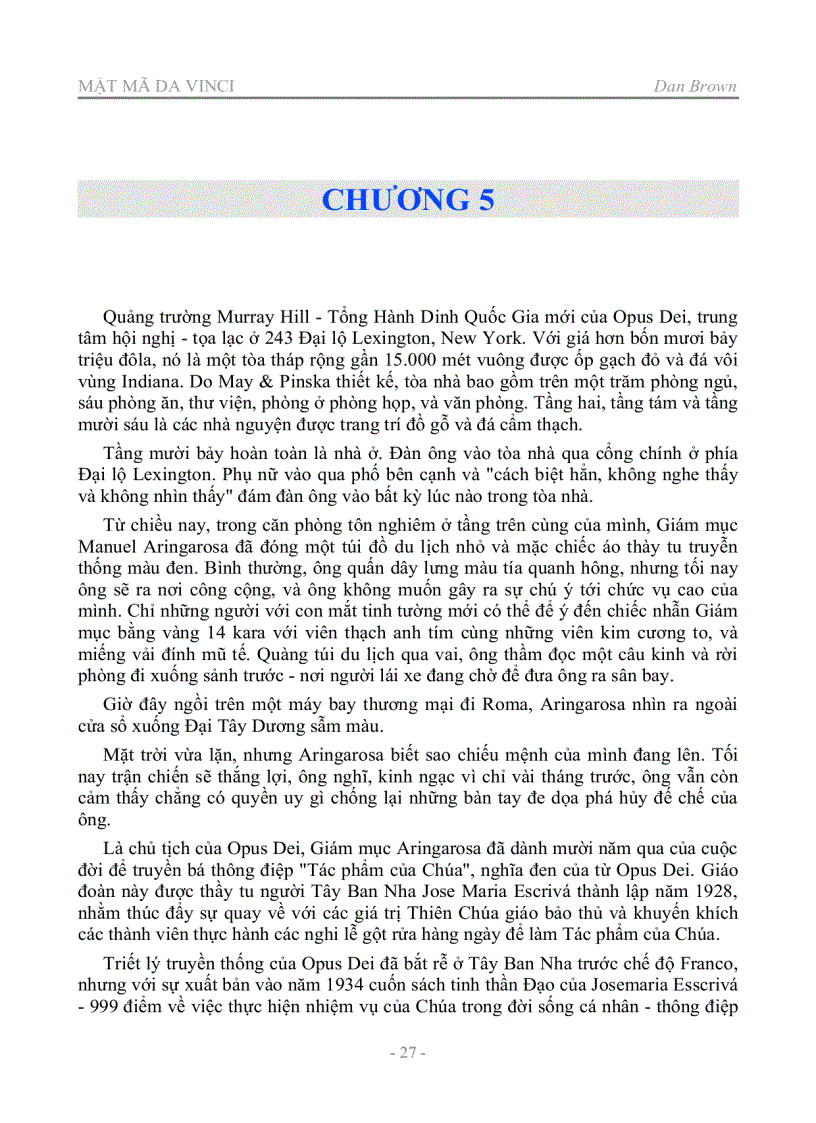 Mật Ma Da Vinci Tiếng Việt