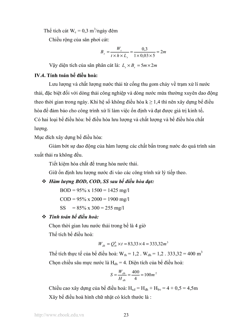 image for page Tính toán và thiết kế hệ thống xử lý nước thải nhà máy bia bằng phương pháp sinh học lưu lượng 2000 m3 ngày đêm