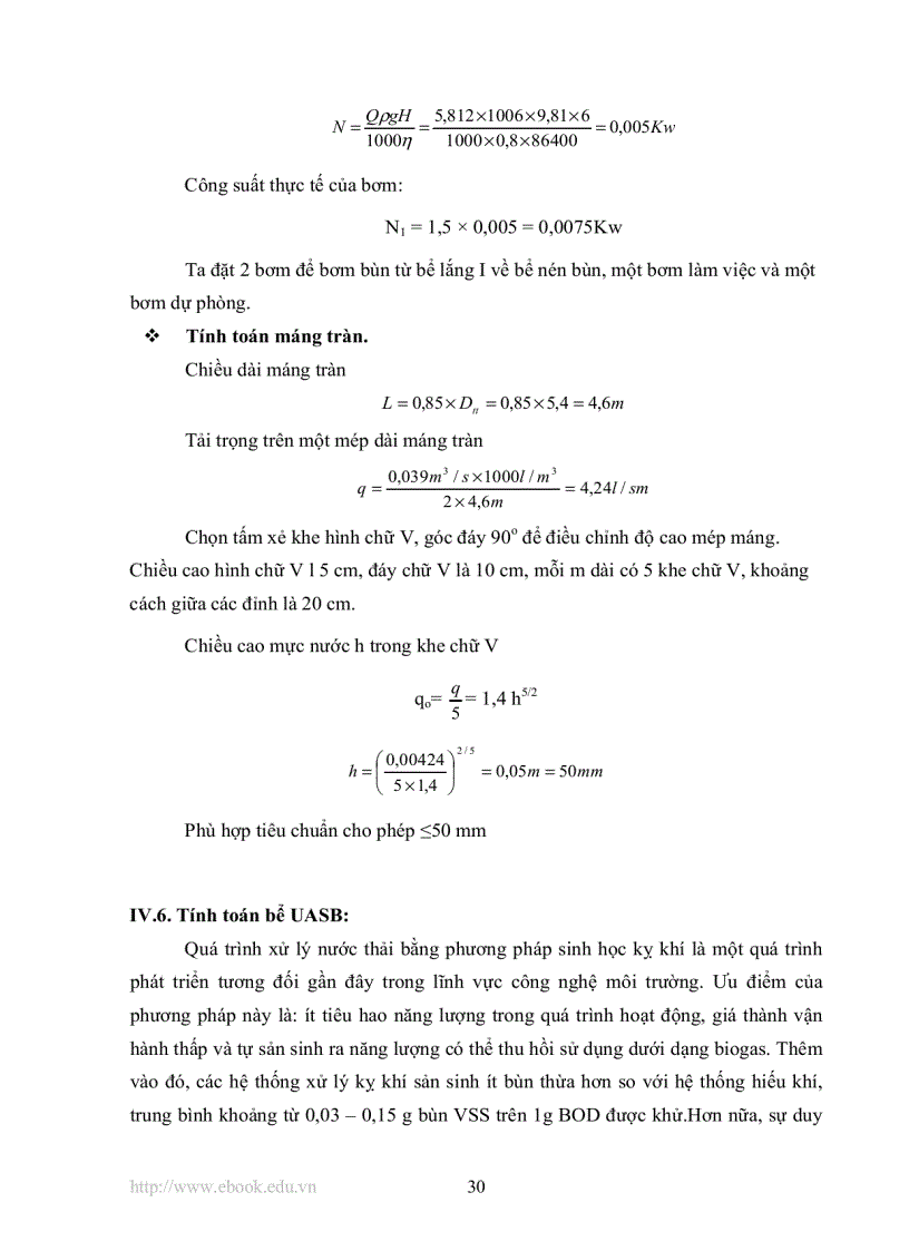 image for page Tính toán và thiết kế hệ thống xử lý nước thải nhà máy bia bằng phương pháp sinh học lưu lượng 2000 m3 ngày đêm