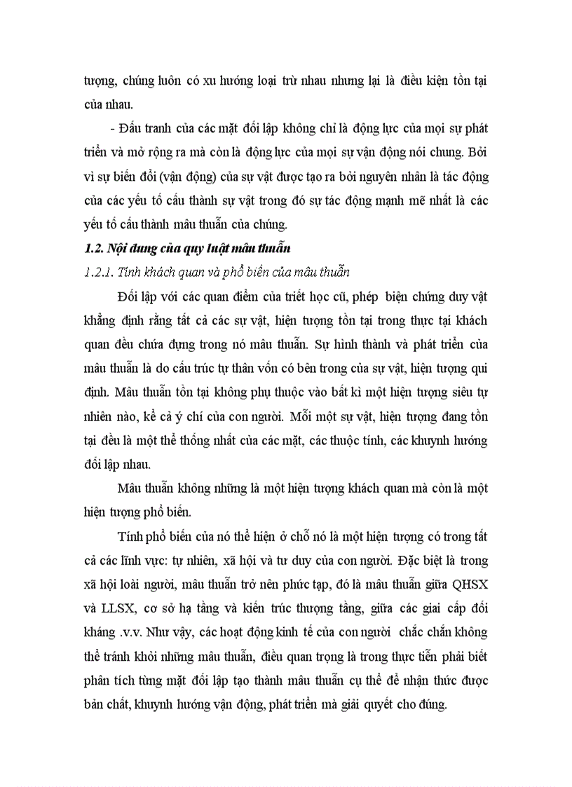 image for page Vận dụng quy luật mâu thuẫn và sự vận dụng nó trong quá trình chuyển sang nền kinh tế thị trường ở Việt Nam