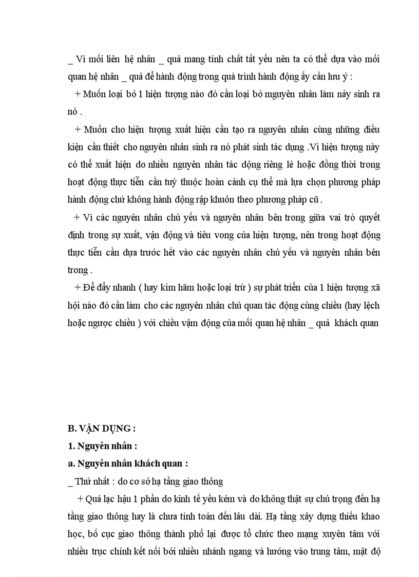 image for page Vận dụng cặp nguyên nhân kết quả phân tích nạn ùn tắc giao thông đô thị Việt Nam