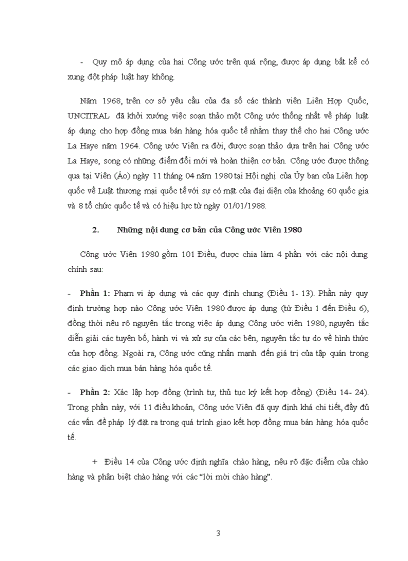 Ảnh hưởng của công ước Viên 1980 đến các hợp đồng mua bán hàng hóa quốc tế của các Doanh nghiệp Việt Nam
