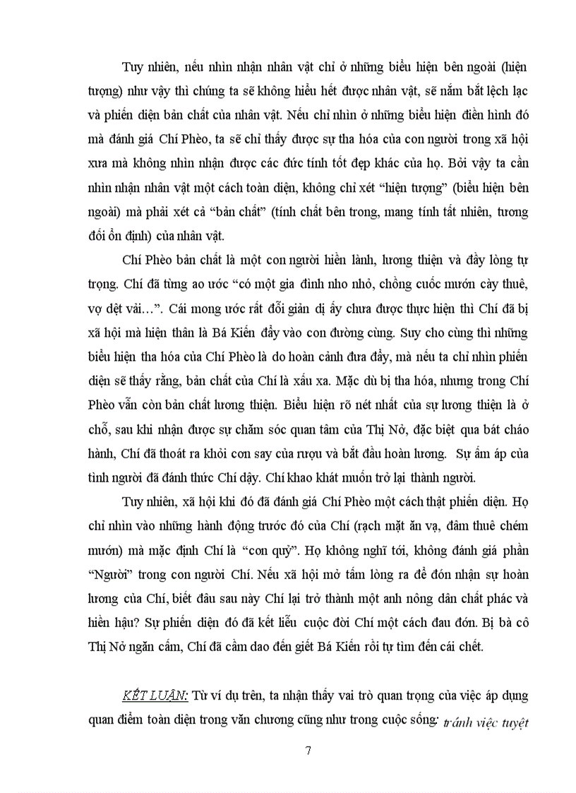 image for page Phân tích ba tình huống trong thực tiễn để làm rõ nội dung và ý nghĩa của quan điểm toàn diện 9 5 điểm