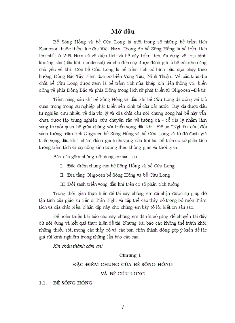 image for page Nghiên cứu đối sánh tướng trầm tích Oligocen bể Sông Hồng và bể Cửu Long và từ đó đánh giá triển vọng dầu khí