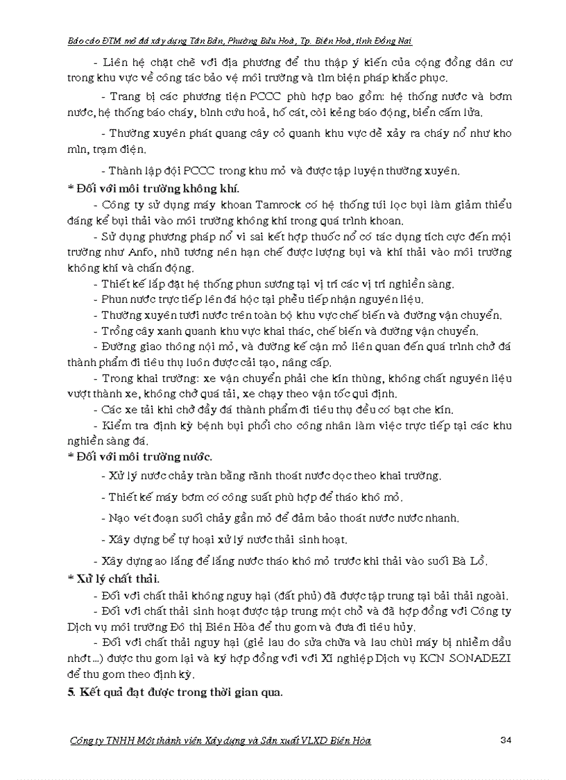 image for page BÁO CÁO ĐÁNH GIÁ TÁC ĐỘNG MÔI TRƯỜNG DỰ ÁN ĐẦU TƯ TĂNG ĐỘ SÂU KHAI THÁC ĐẾN MỨC 60m MỎ ĐÁ XÂY DỰNG TÂN BẢN PHƯỜNG BỬU HÒA THÀNH PHỐ BIÊN HOÀ TỈNH ĐỒNG NAI