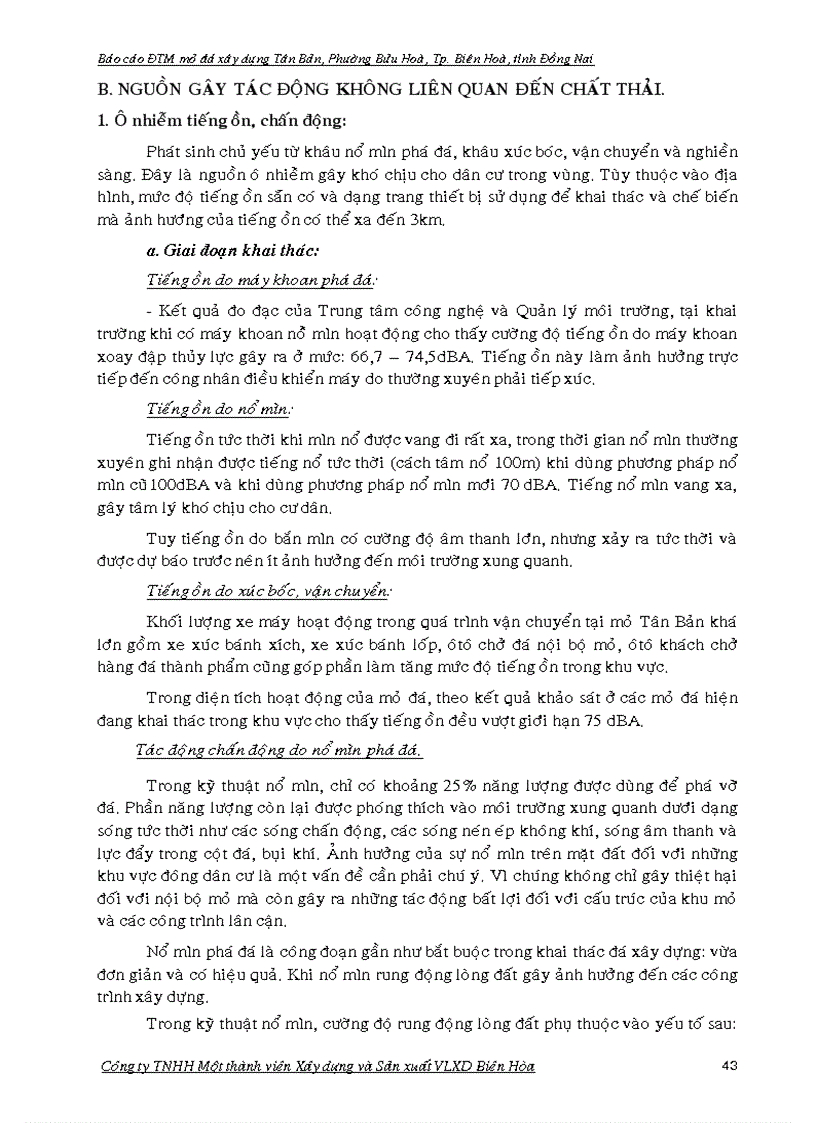 image for page BÁO CÁO ĐÁNH GIÁ TÁC ĐỘNG MÔI TRƯỜNG DỰ ÁN ĐẦU TƯ TĂNG ĐỘ SÂU KHAI THÁC ĐẾN MỨC 60m MỎ ĐÁ XÂY DỰNG TÂN BẢN PHƯỜNG BỬU HÒA THÀNH PHỐ BIÊN HOÀ TỈNH ĐỒNG NAI