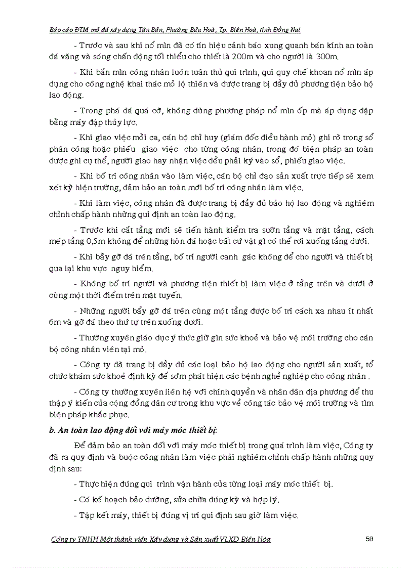 image for page BÁO CÁO ĐÁNH GIÁ TÁC ĐỘNG MÔI TRƯỜNG DỰ ÁN ĐẦU TƯ TĂNG ĐỘ SÂU KHAI THÁC ĐẾN MỨC 60m MỎ ĐÁ XÂY DỰNG TÂN BẢN PHƯỜNG BỬU HÒA THÀNH PHỐ BIÊN HOÀ TỈNH ĐỒNG NAI