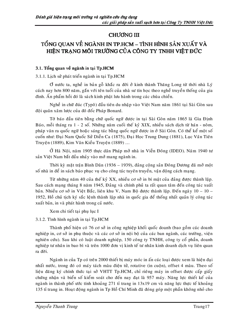 image for page Đánh giá hiện trạng môi trường và nghiên cứu ứng dụng các giải pháp sản xuất sạch hơn tại công ty TNHH Việt Đức