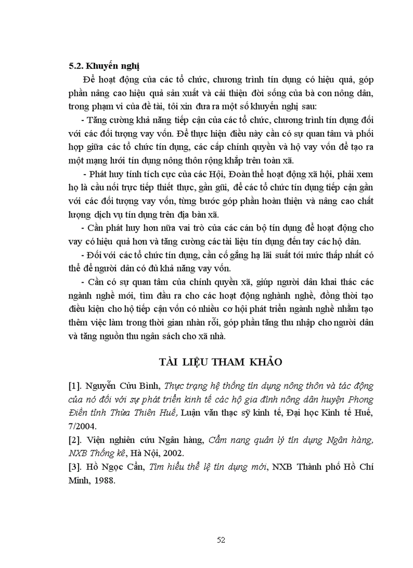 image for page Tìm hiểu hệ thống tín dụng nông thôn và khả năng tiếp cận nguồn vốn tín dụng của người dân xã Hoa Thành huyện Yên Thành tỉnh Nghệ An