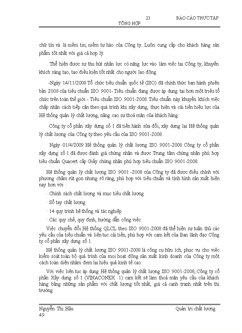 image for page Báo cáo thực tập tại Công ty cổ phần xây dựng số 1 VINACONEX