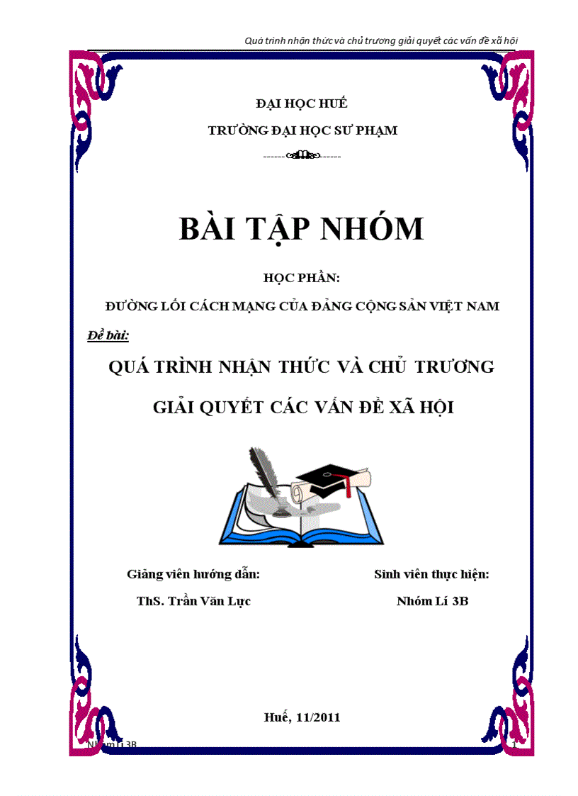 image for page Quá trình nhận thức và chủ trương giải quyết các vấn đề xã hội