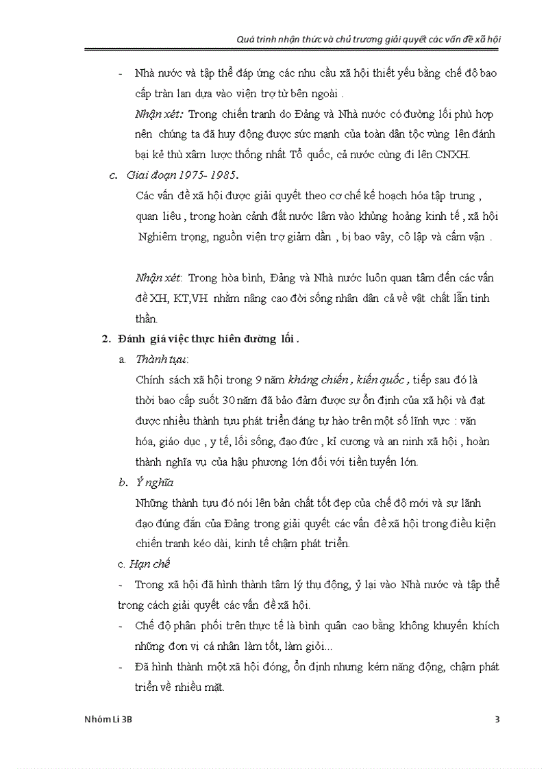 image for page Quá trình nhận thức và chủ trương giải quyết các vấn đề xã hội