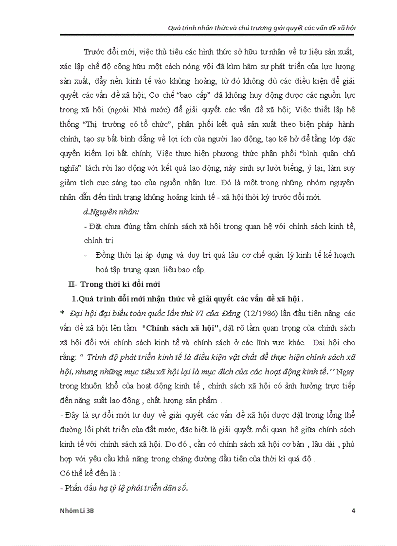 image for page Quá trình nhận thức và chủ trương giải quyết các vấn đề xã hội