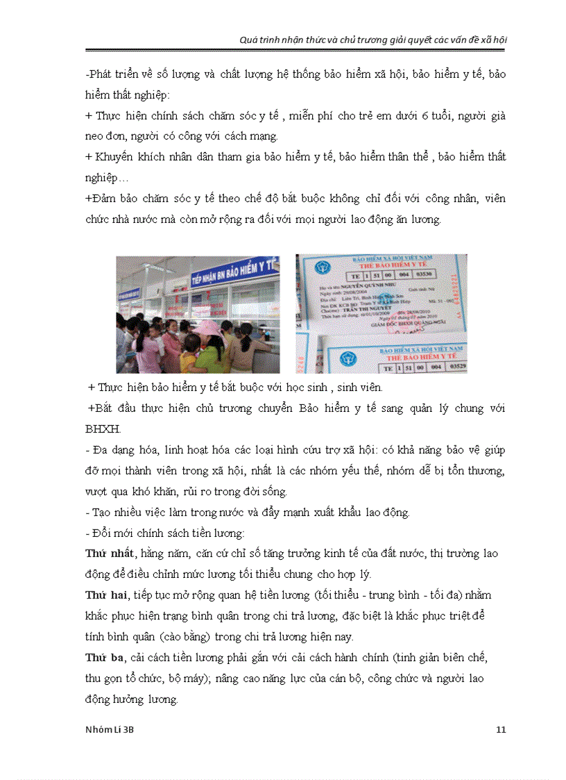 image for page Quá trình nhận thức và chủ trương giải quyết các vấn đề xã hội