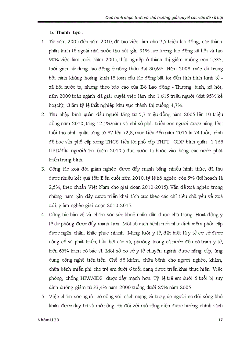 image for page Quá trình nhận thức và chủ trương giải quyết các vấn đề xã hội