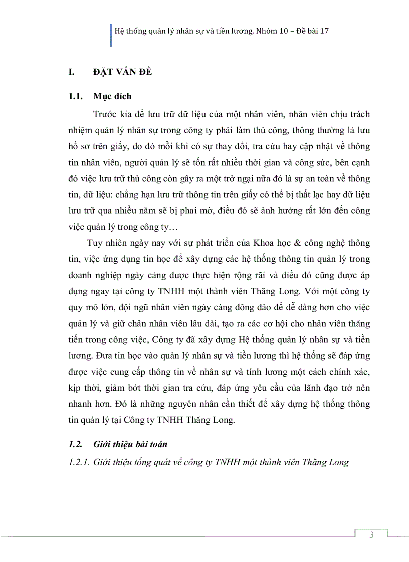 image for page Phân tích thiết kế hệ thống quản lý nhân sự tiền lương công ty TNHH một thành viên Thăng Long