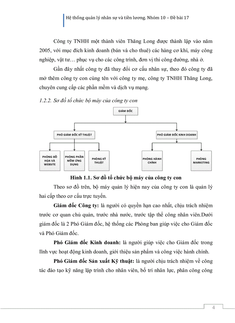 image for page Phân tích thiết kế hệ thống quản lý nhân sự tiền lương công ty TNHH một thành viên Thăng Long