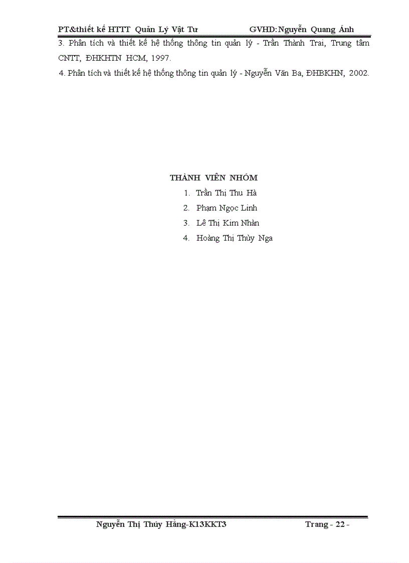 image for page Phân tích và thiết kế hệ thống thông tin quản lý vật tư tại Công ty VINACONEX 10