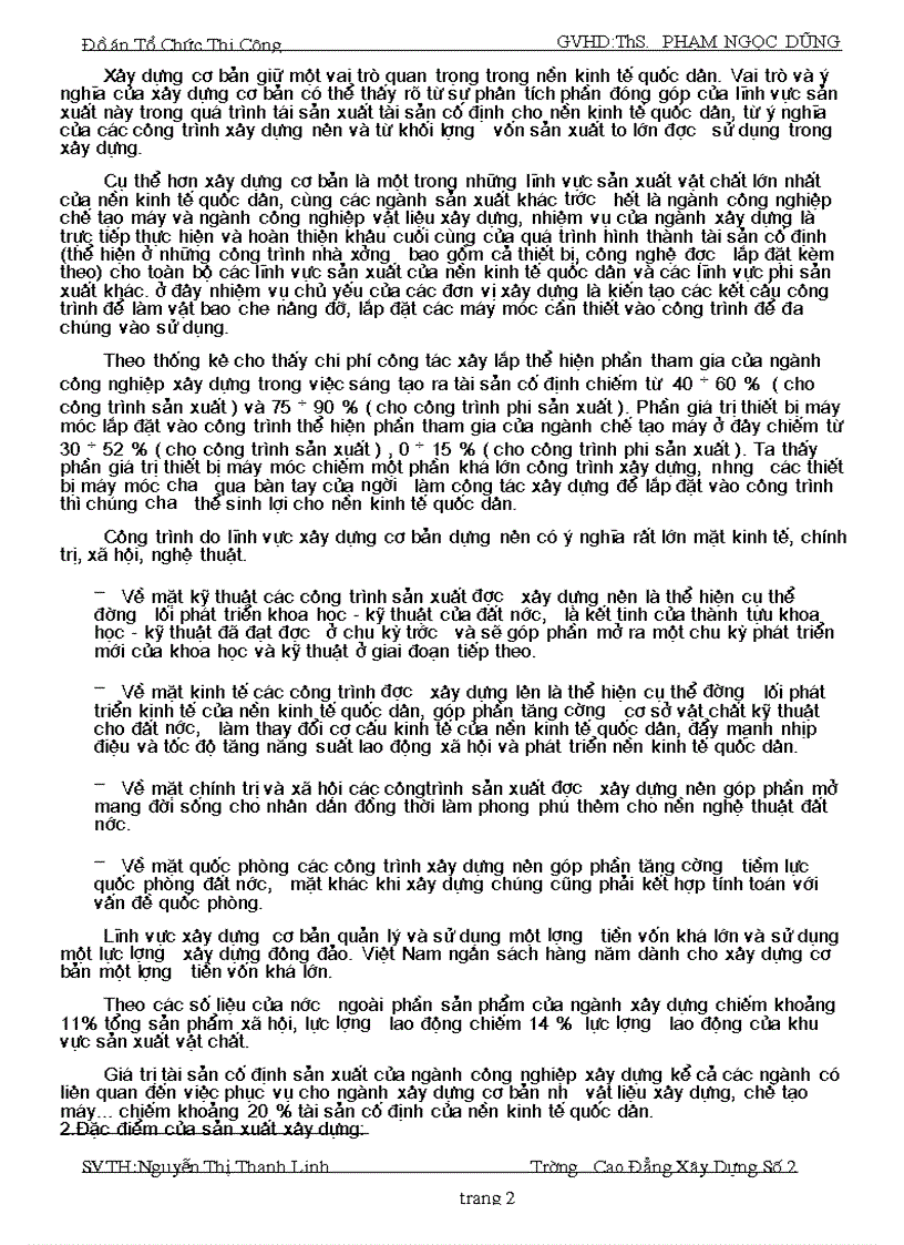 image for page Đồ án Tổ chức thi công thuyết minh