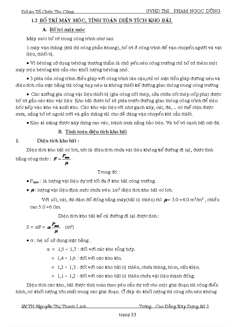 image for page Đồ án Tổ chức thi công thuyết minh