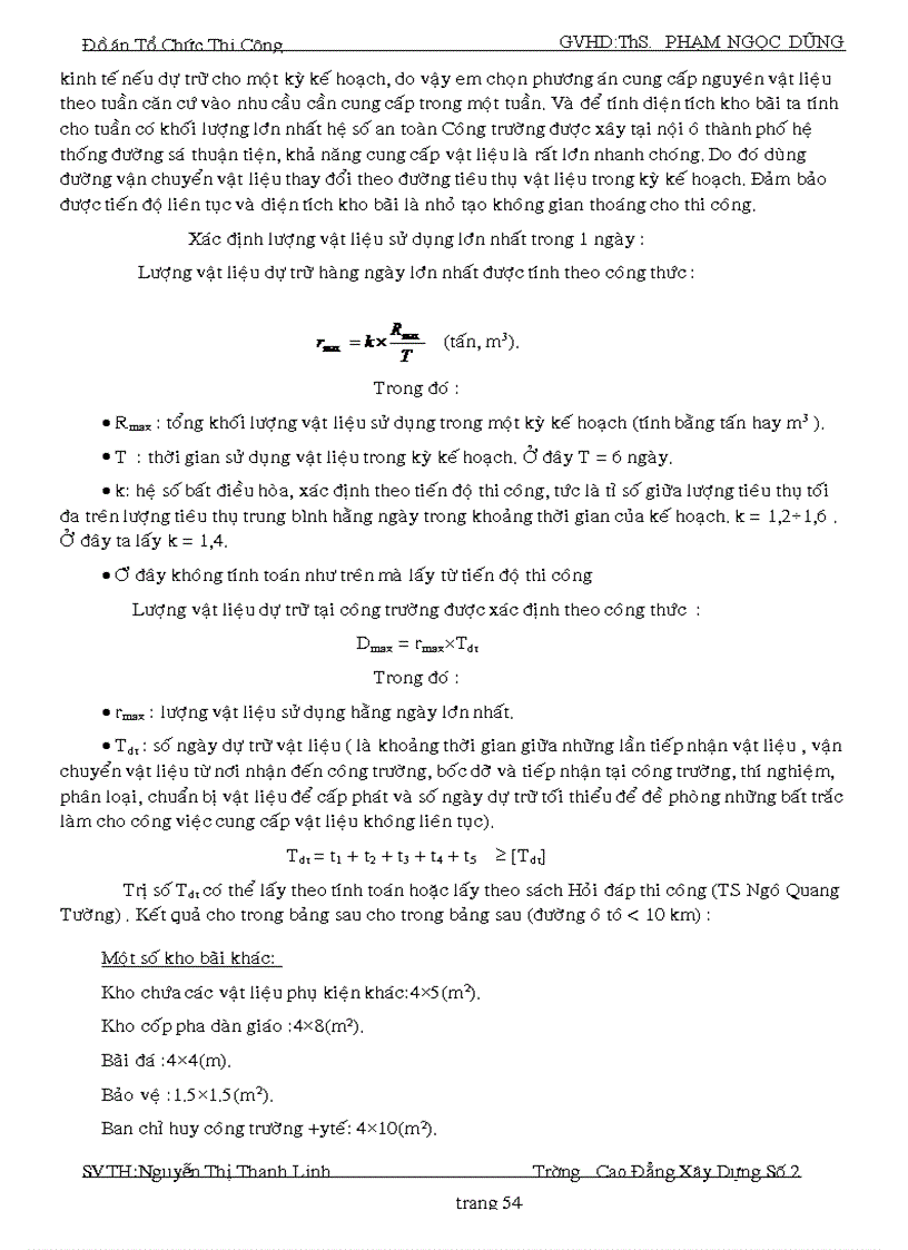 image for page Đồ án Tổ chức thi công thuyết minh