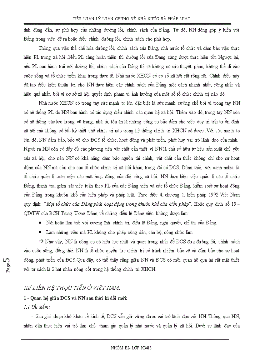 image for page Lý uận chung Mối quan hệ giữa Nhà nước và ĐCS trong hệ thống chính trị