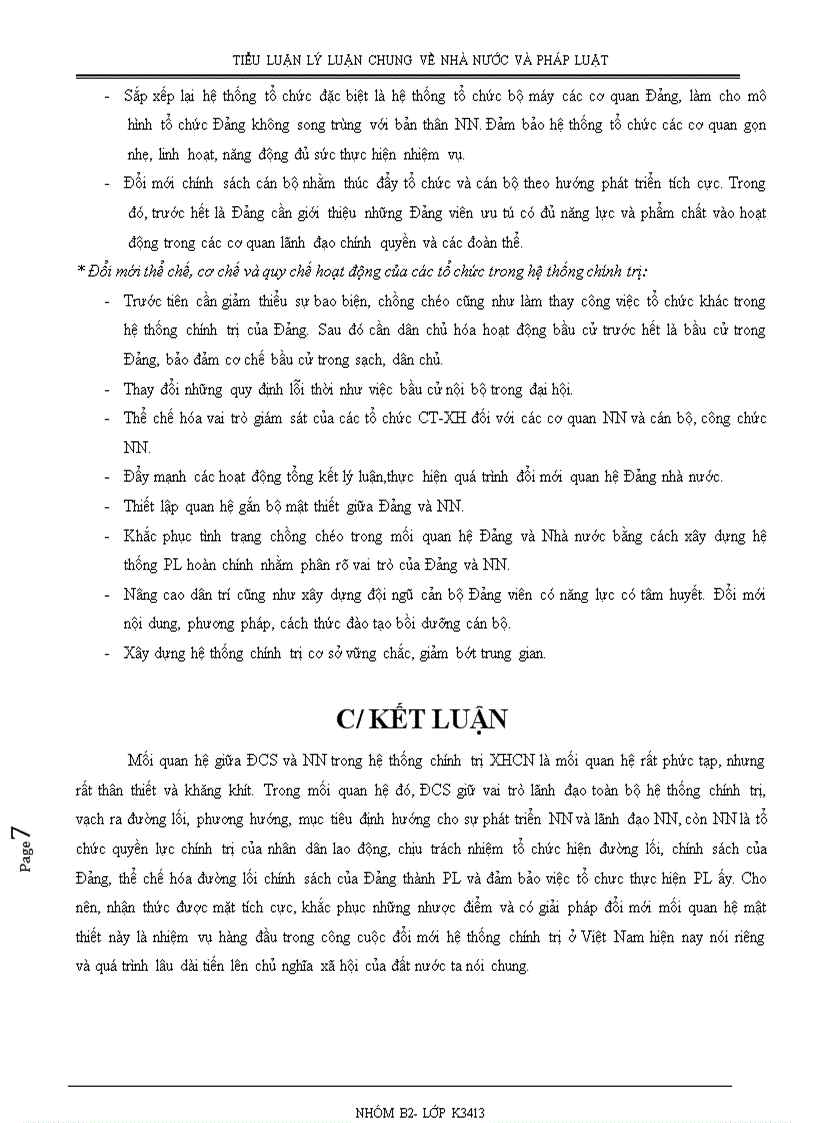image for page Lý uận chung Mối quan hệ giữa Nhà nước và ĐCS trong hệ thống chính trị