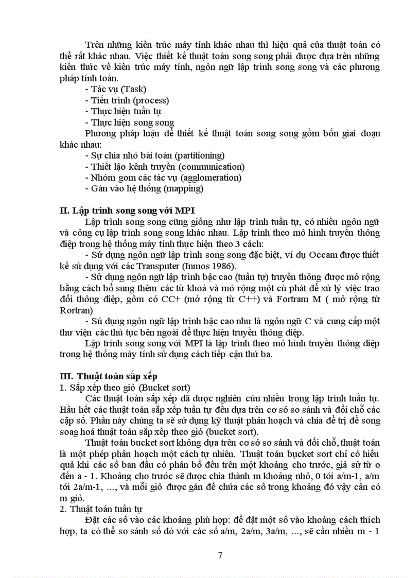 image for page Tìm hiểu tính toán song song hóa thuật toán và ứng dụng song song bài toán sắp xếp theo giỏ bucket sort