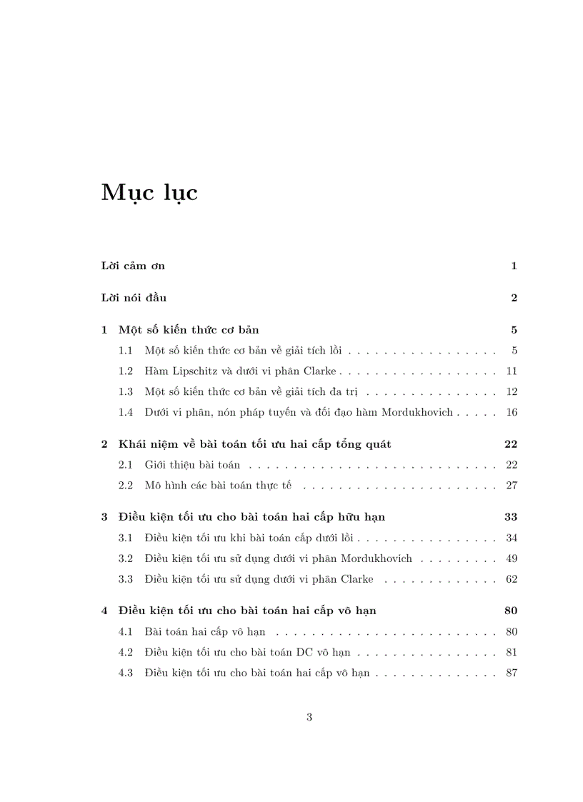 image for page Điều kiện tối ưu cho một số lớp bài toán tối ưu hai cấp