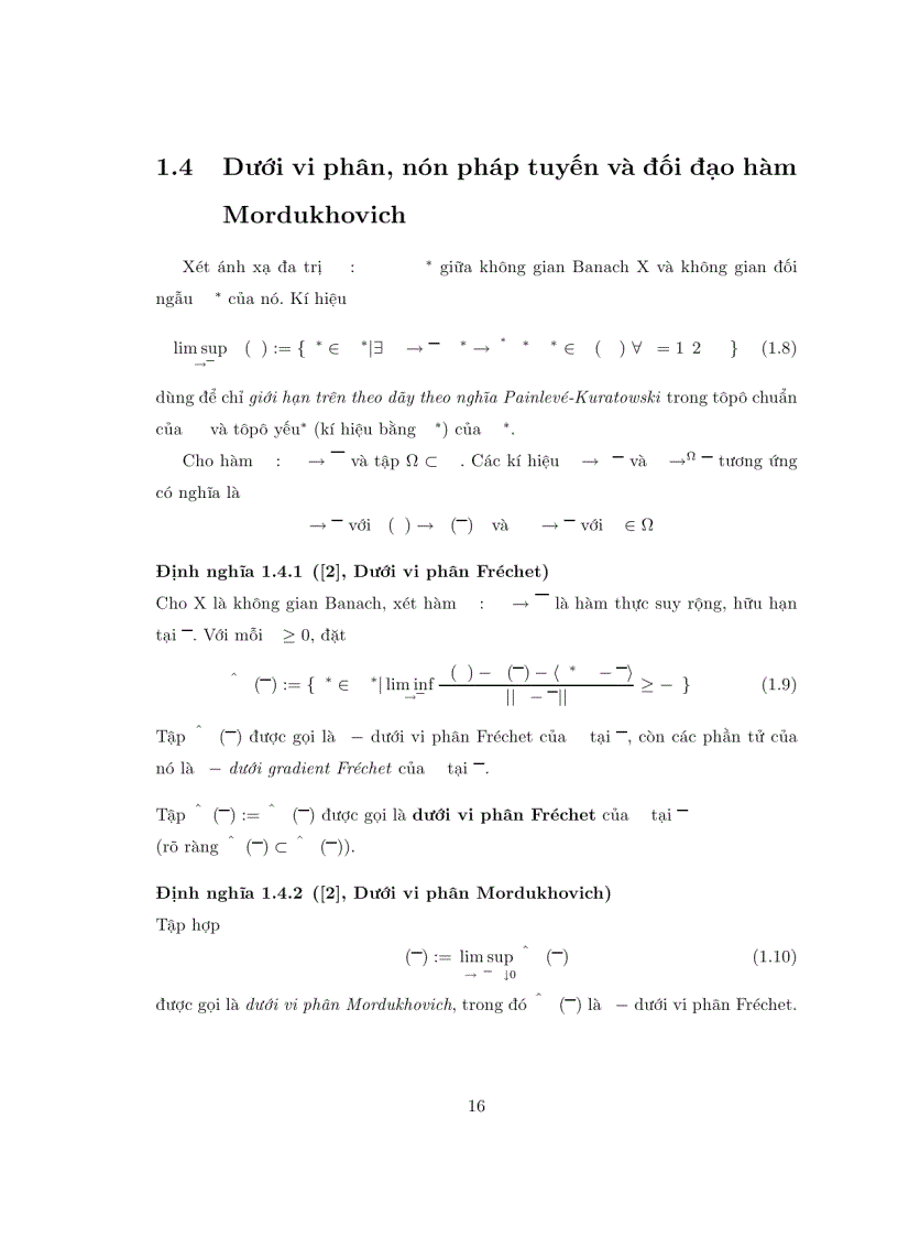 image for page Điều kiện tối ưu cho một số lớp bài toán tối ưu hai cấp