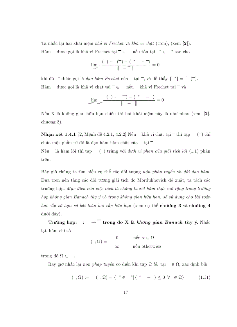 image for page Điều kiện tối ưu cho một số lớp bài toán tối ưu hai cấp