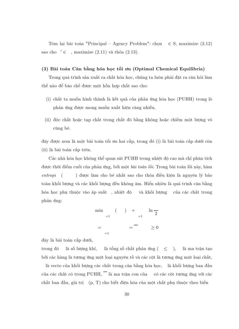 image for page Điều kiện tối ưu cho một số lớp bài toán tối ưu hai cấp