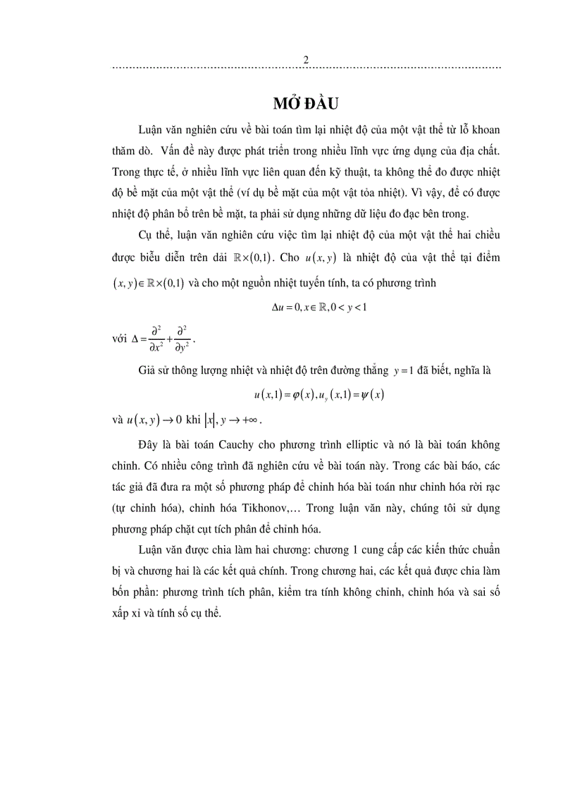 image for page Tìm nhiệt độ từ lỗ khoan thăm dò trong trường hợp nhiệt độ phụ thuộc tuyến tính vào nguồn nhiệt
