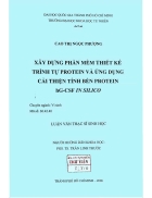 Xây dựng phần mềm thiết kế trình tự PROTEIN và ứng dụng cải thiện tính bền PROTEIN hG CSF IN SILICO