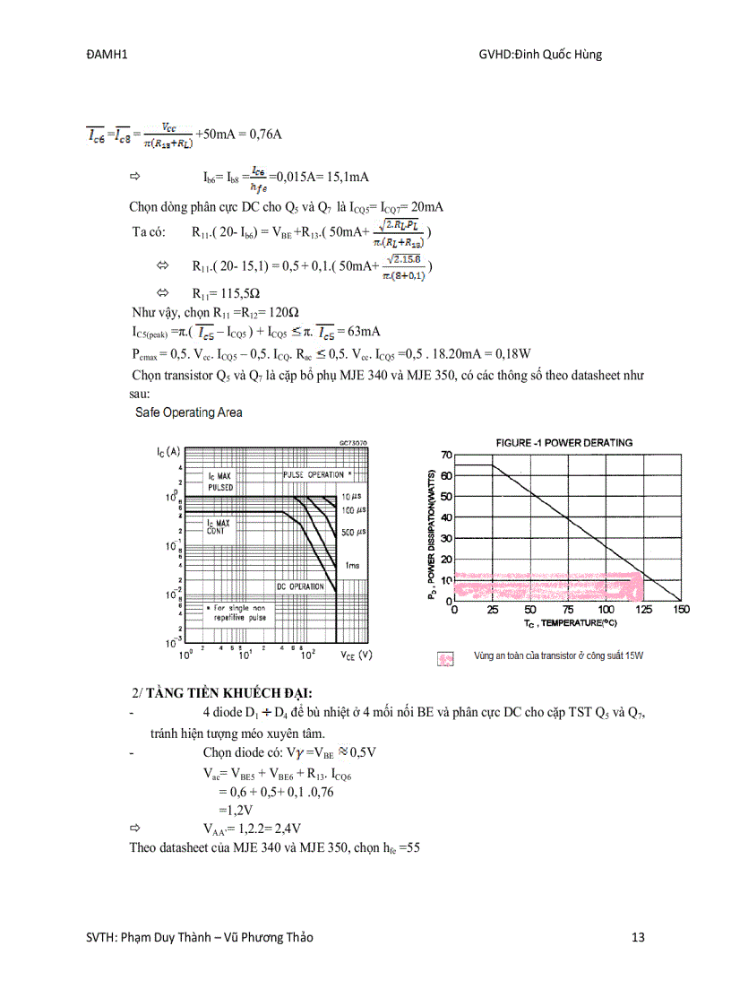 image for page Thiết kế mạch khuếch đại công suất âm tần