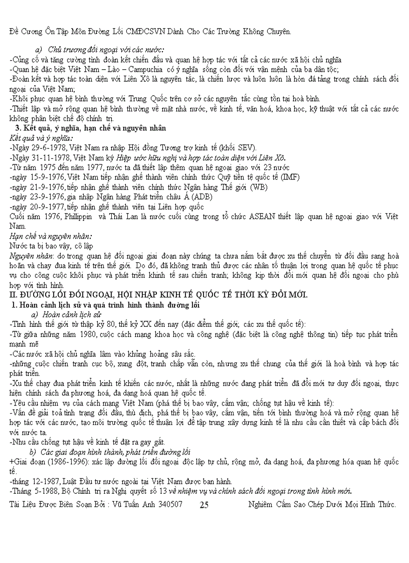 image for page Tổng hợp các câu hỏi thi môn Đường lối đảng cộng sản Việt Nam Có đáp án Đề Cương ôn tập