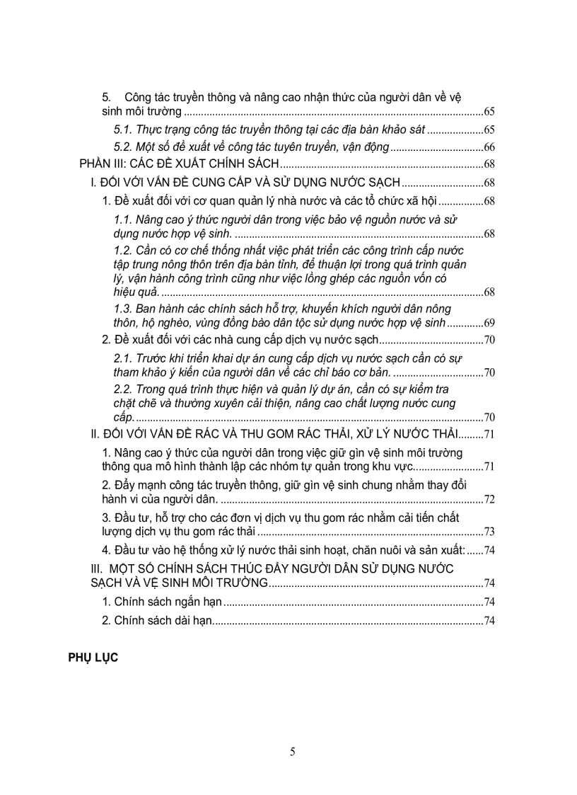 image for page Khảo sát cơ bản về tình hình nước và vệ sinh môi trường tại 6 huyện của tỉnh bình định