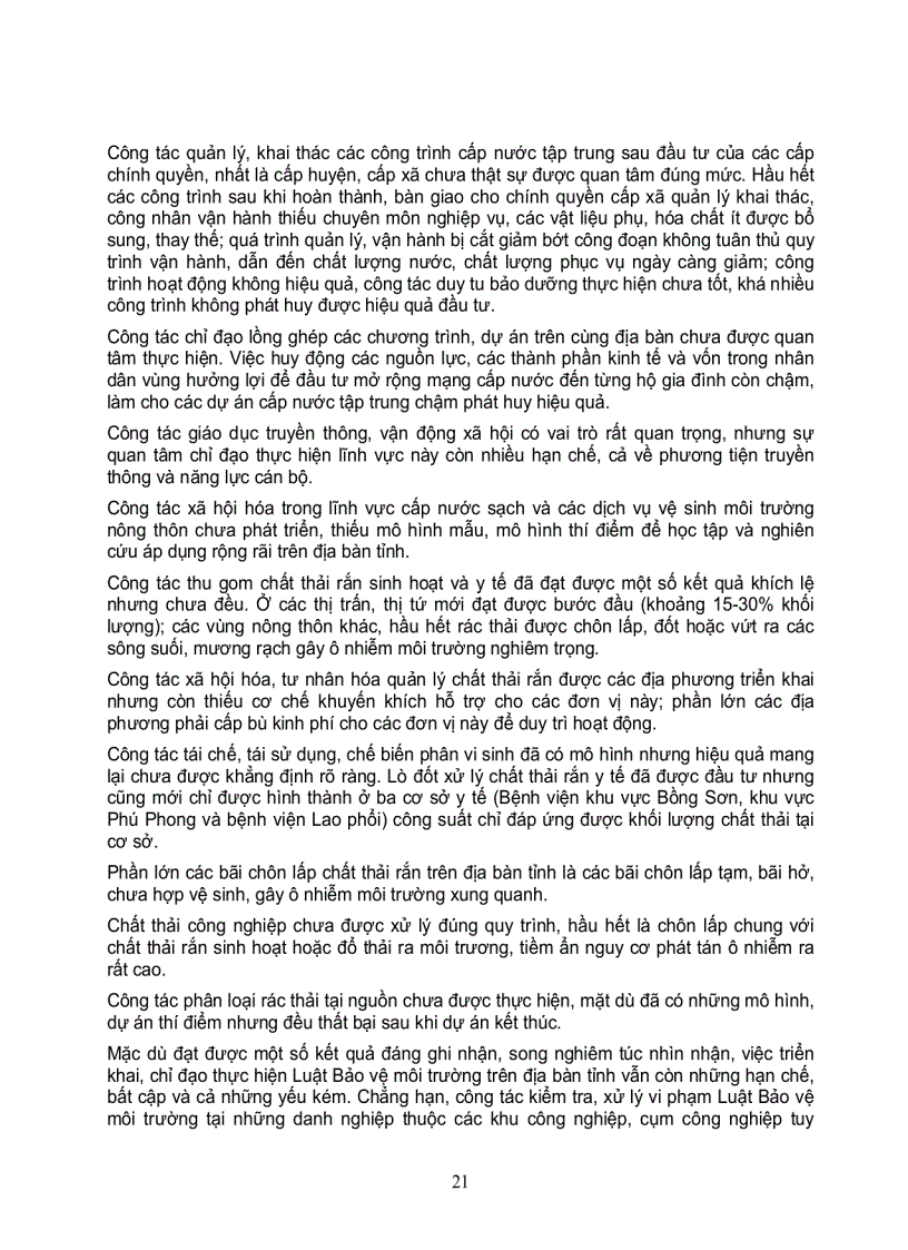 image for page Khảo sát cơ bản về tình hình nước và vệ sinh môi trường tại 6 huyện của tỉnh bình định