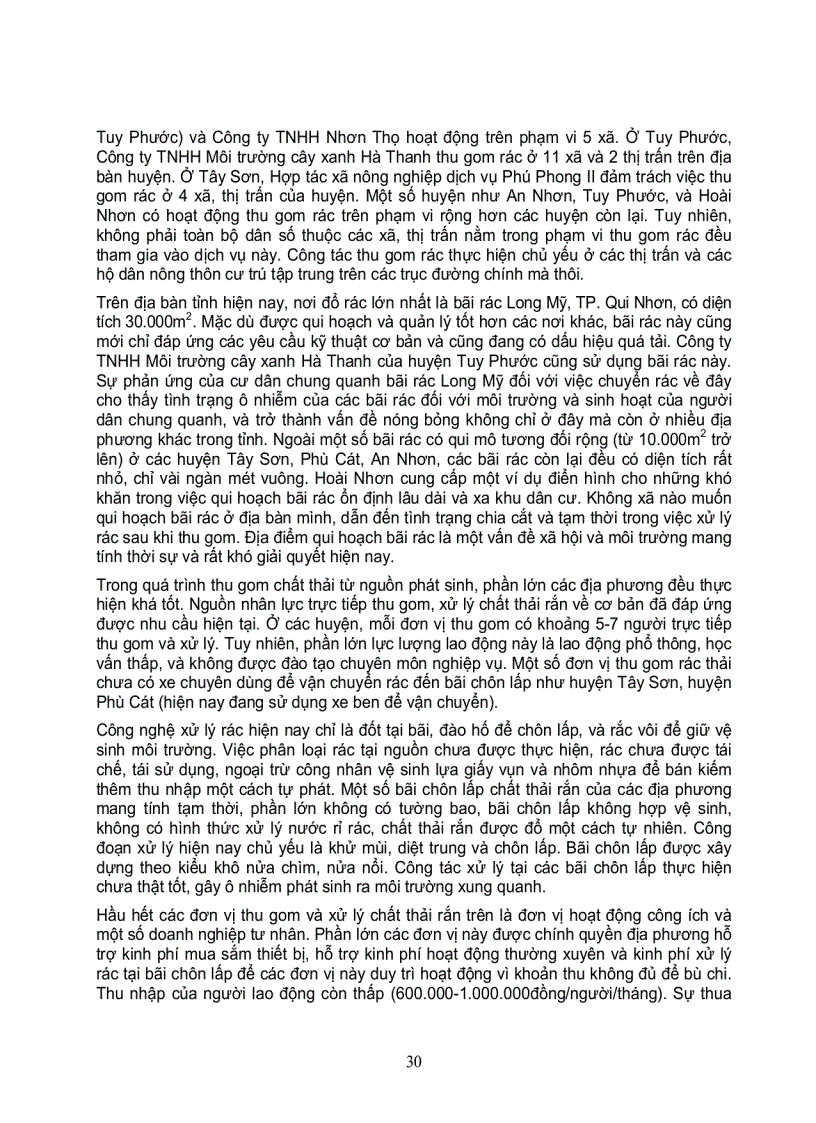 image for page Khảo sát cơ bản về tình hình nước và vệ sinh môi trường tại 6 huyện của tỉnh bình định